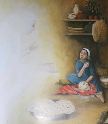 de engel bezoekt Maria