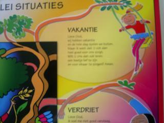 place-mat gebedje vakantie