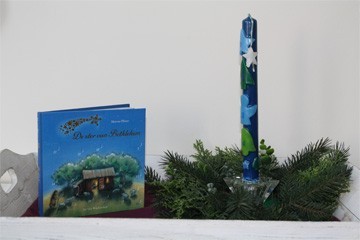 advent op dienblad met adventskalender/boekje de ster van bethlehem advent op dienblad met adventskalender/boekje de ster van bethlehem