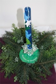 adventskaars met onderzetter