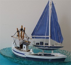 bootjes op waterschaal bootjes op waterschaal