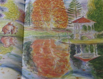 een lange dag, weerspiegeling in water een lange dag, weerspiegeling in water