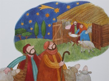 rondje wereld kerstverhalen: herders bij de stal rondje wereld kerstverhalen: herders bij de stal