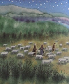 herders met kudde, uit de ster van bethlehem