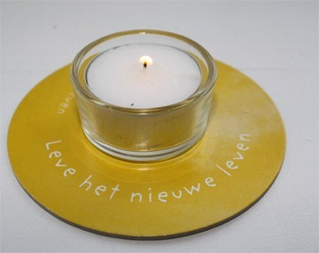 leve het nieuwe leven onderzetter met lichtje leve het nieuwe leven onderzetter met lichtje