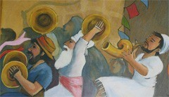 prentenbijbel: optocht met muziek na herbouw muren Jeruzalem