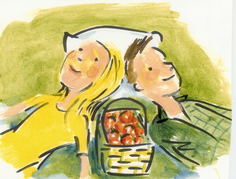Brenda en Tjerk aardbeien Brenda en Tjerk aardbeien