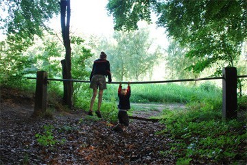 bos als speeltuin, koppeltje duiken