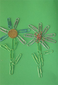 paperclips bloemen 'fotokunst'