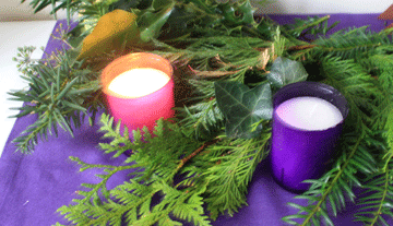 Kijktafel Advent eerste kaarsje brandt IMG 1536 2